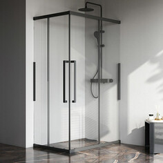 Душевой уголок Am.Pm Func Square Slide 120х80 прозрачный, черный матовый (W84G-403-12080-BT) Am.Pm.