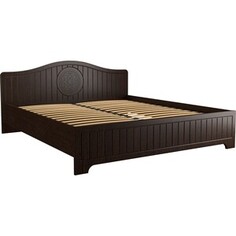 Кровать с ламелями и опорами Compass Монблан МБ-604К 200x180 орех шоколадный