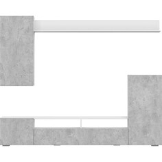 Гостиная SV - мебель МГС 4 белый/цемент светлый (101574)