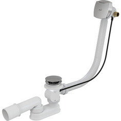 Слив-перелив для ванны AlcaPlast 57 см, с функцией наполнения ванны, хром (A56K)