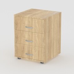 Тумба выкатная Seven dreams SD-250 дуб сонома 3 ящика
