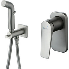 Смеситель для душа Lemark Bronx с гигиенической лейкой, встраиваемый, графит (LM3719GM)