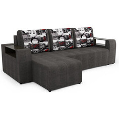 Диван-кровать угловой Сильва угловой Версаль СК модель 008 Амстердам графит/савана грей (SLV101912) Silva