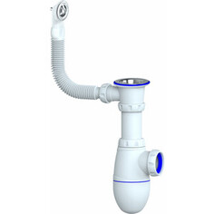 Сифон для кухонной мойки Unicorn D40 с выпуском 1 1/2, без отвода в канализацию (B421)