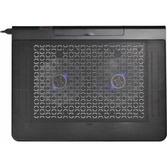 Подставка для ноутбука Buro BU-LCP170-B214 17 398x300x29 мм 2xUSB 2x 140 мм FAN 926 г металлическая сетка/пластик черный