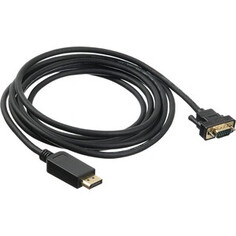Кабель аудио-видео Buro 1.1v DisplayPort (m)/VGA (m) 3м. Позолоченные контакты черный (BHP DPP_VGA-3)