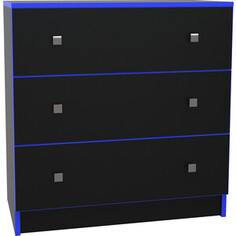 Комод МДК Black 3 ящика синий (BL - КМ1С) MDK