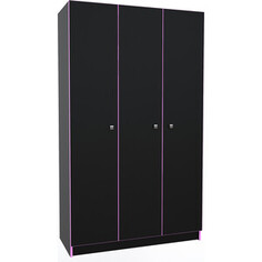 Шкаф 3х створчатый МДК Black Розовый (BL - СК3Р) MDK