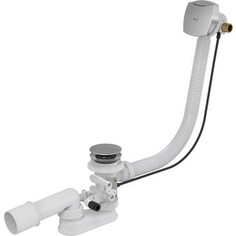 Слив-перелив AlcaPlast 57 см, для гидромассажных ванн, с функцией наполнения, металл, хром (A566-273133-57)