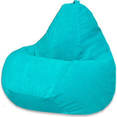 Кресло-мешок Bean-bag Груша бирюзовый микровельвет XL
