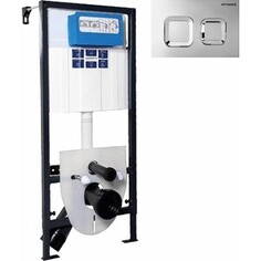 Инсталляция для унитаза Pestan Sava Fix Slim с клавишей смыва Smart хром глянец (312922)