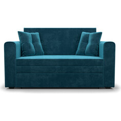 Выкатной диван Mebel Ars Диван Санта (бархат сине-зеленый star velvet 43 black green)