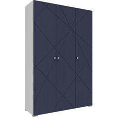 Шкаф комбинированный (с 3 дверьми) Это мебель Абрис ПМ-332.25 исп.2 дуб адриатика синий/белый