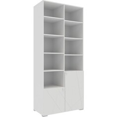 Шкаф комбинированный с 2 дверьми Это мебель Абрис ПМ-332.22 исп.2 белый глянец