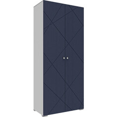 Шкаф комбинированный с 2 дверьми Это мебель Абрис ПМ-332.22 исп.1 дуб адриатика синий/белый