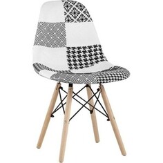 Стул La-Alta Patchwork в стиле Eames черно-белый