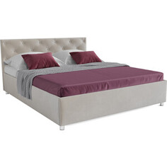 Кровать Mebel Ars Классик 160 см (бархат бежевый / STAR VELVET 6 BEIGE)