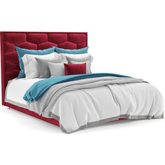 Кровать Mebel Ars Рица 160 см (бархат красный STAR VELVET 3 DARK RED)