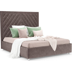 Кровать Mebel Ars Мишель 160 см (бархат шоколадный STAR VELVET 60 COFFEE)