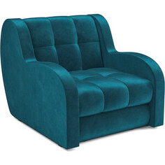 Кресло-кровать Mebel Ars Аккордеон Барон (бархат сине-зеленый STAR VELVET 43 BLACK GREEN)