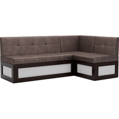 Кухонный диван Mebel Ars Нотис правый угол (бархат шоколадный STAR VELVET 60 COFEE) 187х82х112 см