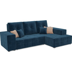 Угловой диван Mebel Ars Монреаль правый угол (темно-синий - Luna 034)