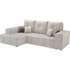 Угловой диван Mebel Ars Монреаль левый угол (бархат бежевый / STAR VELVET 6 BEIGE)