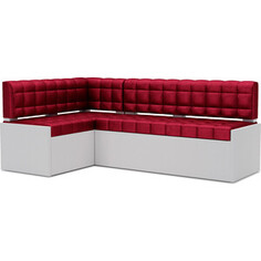 Кухонный диван Mebel Ars Ганновер левый угол (бархат красный STAR VELVET 3 DARK RED) 178х82х103 см