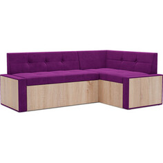 Кухонный диван Mebel Ars Таллин правый угол (фиолет) 210х83х140 см