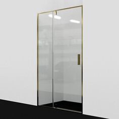 Душевая дверь Wasserkraft Aisch 55P 120х200 прозрачная, золото (55P05)