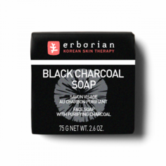 Черное мыло для лица с углем твердое 75 г Erborian