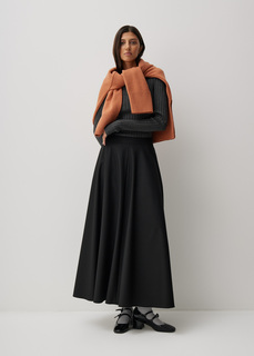 Юбка макси широкая с карманами NICEONE [Черный, XS]