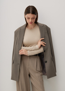 Лонгслив из вискозы NICEONE [Бежевый, XL]