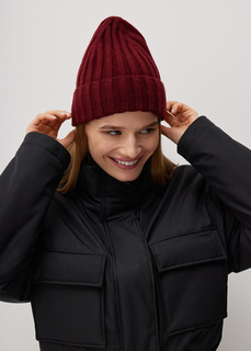 Шапка из шерсти тонкая NICEONE [Бордовый, One size]