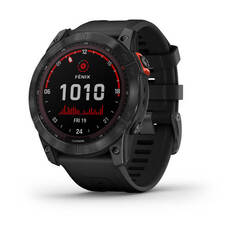 Умные часы Garmin Fenix 7X Solar, серый с черным ремешком