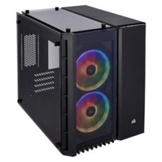 Корпус Corsair 280X Crystal RGB Micro ATX из закаленного стекла для ПК, черный, CC-9011135-WW