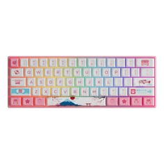 Клавиатура игровая механическая Akko 3061S World Tour Tokyo Jelly Purple Switch, розовый