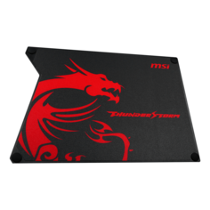 Игровой коврик для мыши MSI ThunderStorm Aluminum, черный/красный
