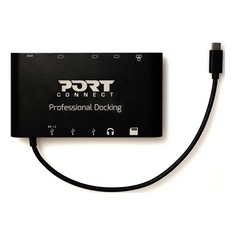 Док-станция Port Connect Docking Type C Travel 1x4K++, черный