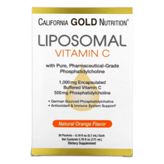 Липосомальный витамин C California Gold Nutrition 1000 мг, 30 пакетиков