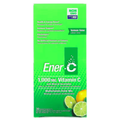 Витамин C со вкусом лимона и лайма Ener-C 1000 мг, 30 пакетиков