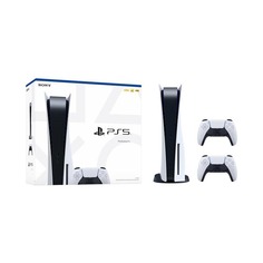 Игровая консоль Sony Playstation 5 Standard Edition с дисководом и двумя геймпадами, 825 ГБ, белый