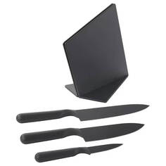 Набор ножей с подставкой Ikea Jamfora 4 предмета, черный