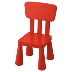 Детский стул Ikea Mammut, красный