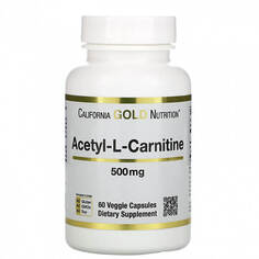 Ацетил-L-карнитин California Gold Nutrition 500 мг, 60 капсул