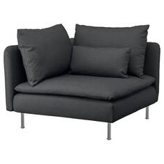 Чехол для углового дивана Ikea Soderhamn, темно-серый