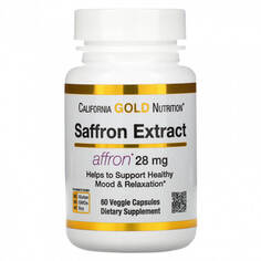 Экстракт шафрана California Gold Nutrition 28 мг, 60 капсул