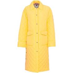 Пальто Tommy Hilfiger Quilted Sorona Long Shacket, желтый