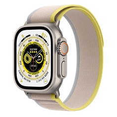 Умные часы Apple Watch Ultra 49mm GPS+Cellular M/L, MQFU3AE/A, серебристый/бежево-желтый