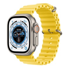 Умные часы Apple Watch Ultra 49mm GPS+Cellular S/M, серебристый/желтый